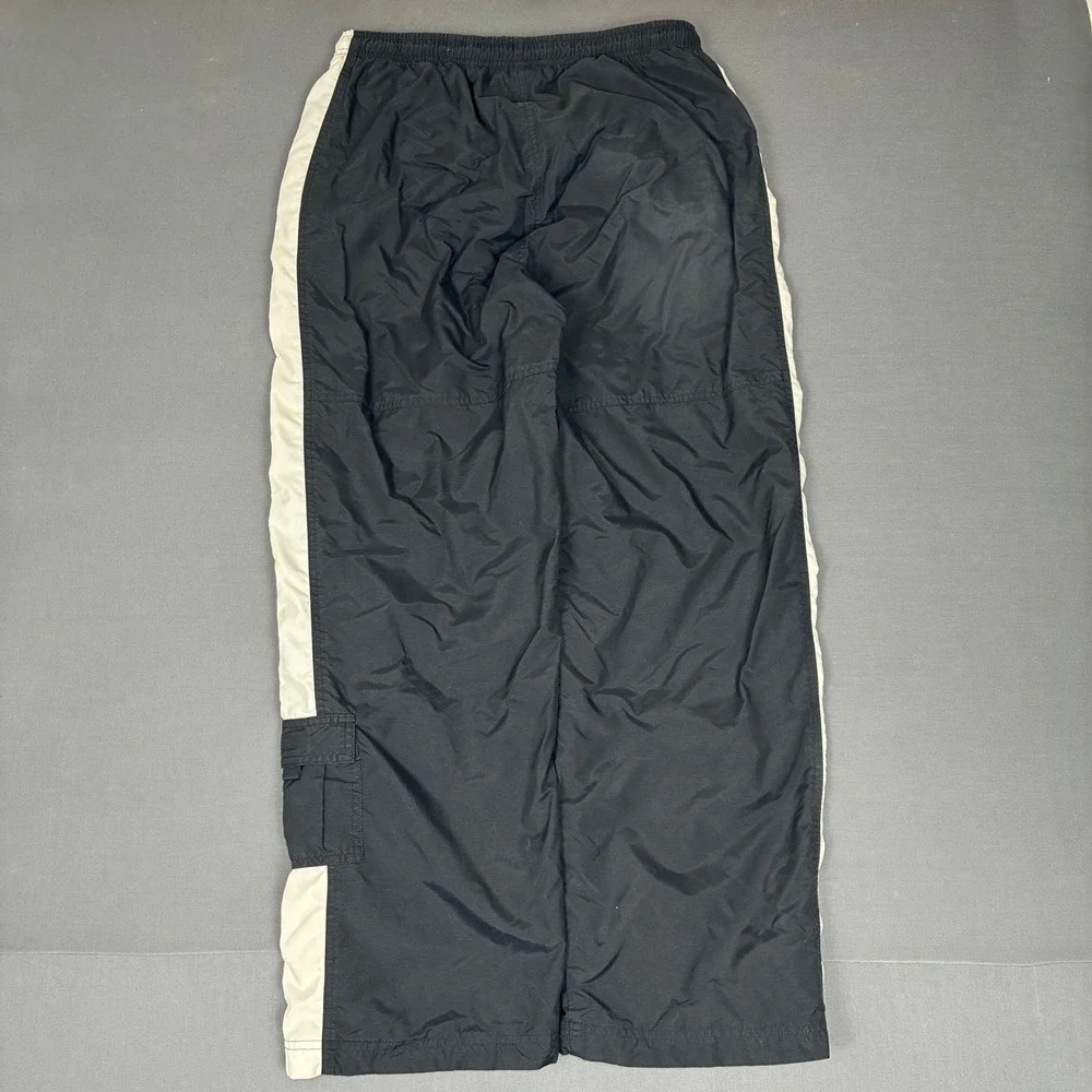 Vintage Y2K Nike Black Trackpants Men's Size Medium White Side Stripes
